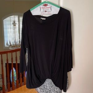 June & Delaney 3/4 sleeve top. EUC. Size 1X.